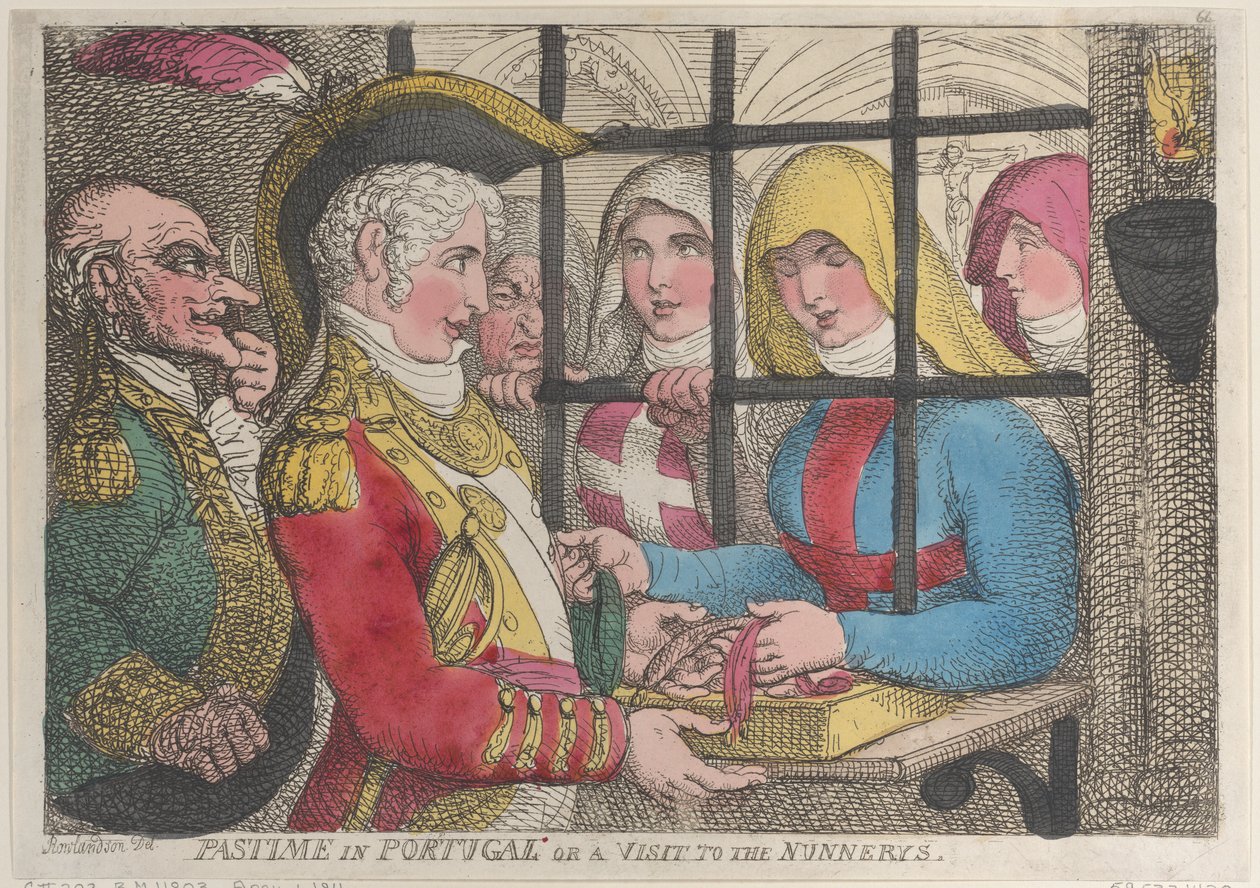 Tidsfordriv i Portugal eller et besøk til Nonneklostrene, 1. april 1811., 1. april 1811. av Thomas Rowlandson