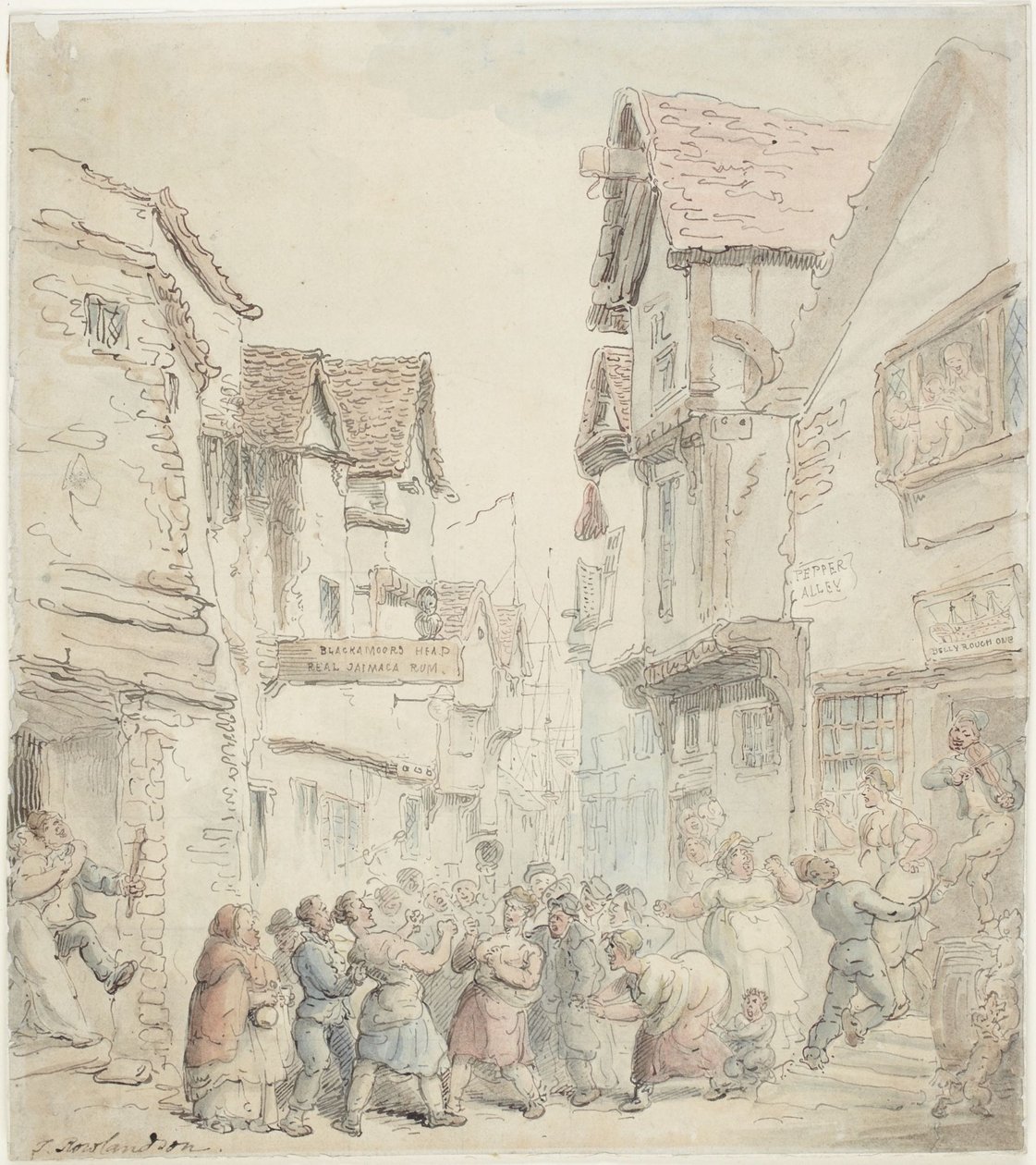 Pepper Alley av Thomas Rowlandson
