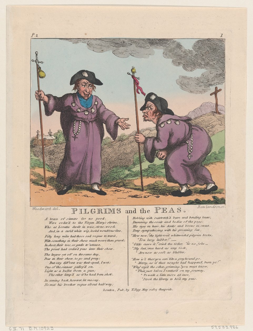 Pilgrims and the Peas, 1. mai 1807., 1. mai 1807. av Thomas Rowlandson