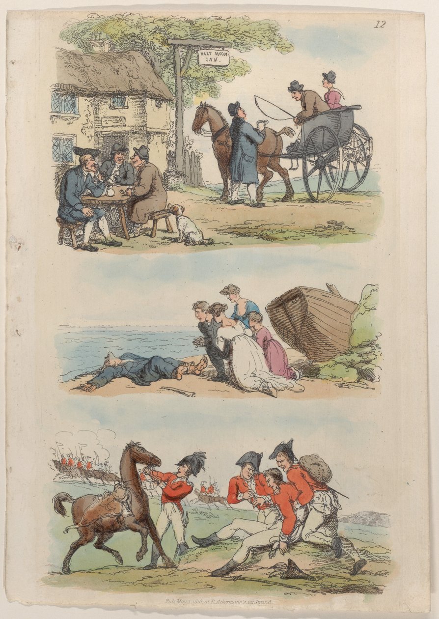 Plate 12, fra World in Miniature, 1816., 1816. av Thomas Rowlandson