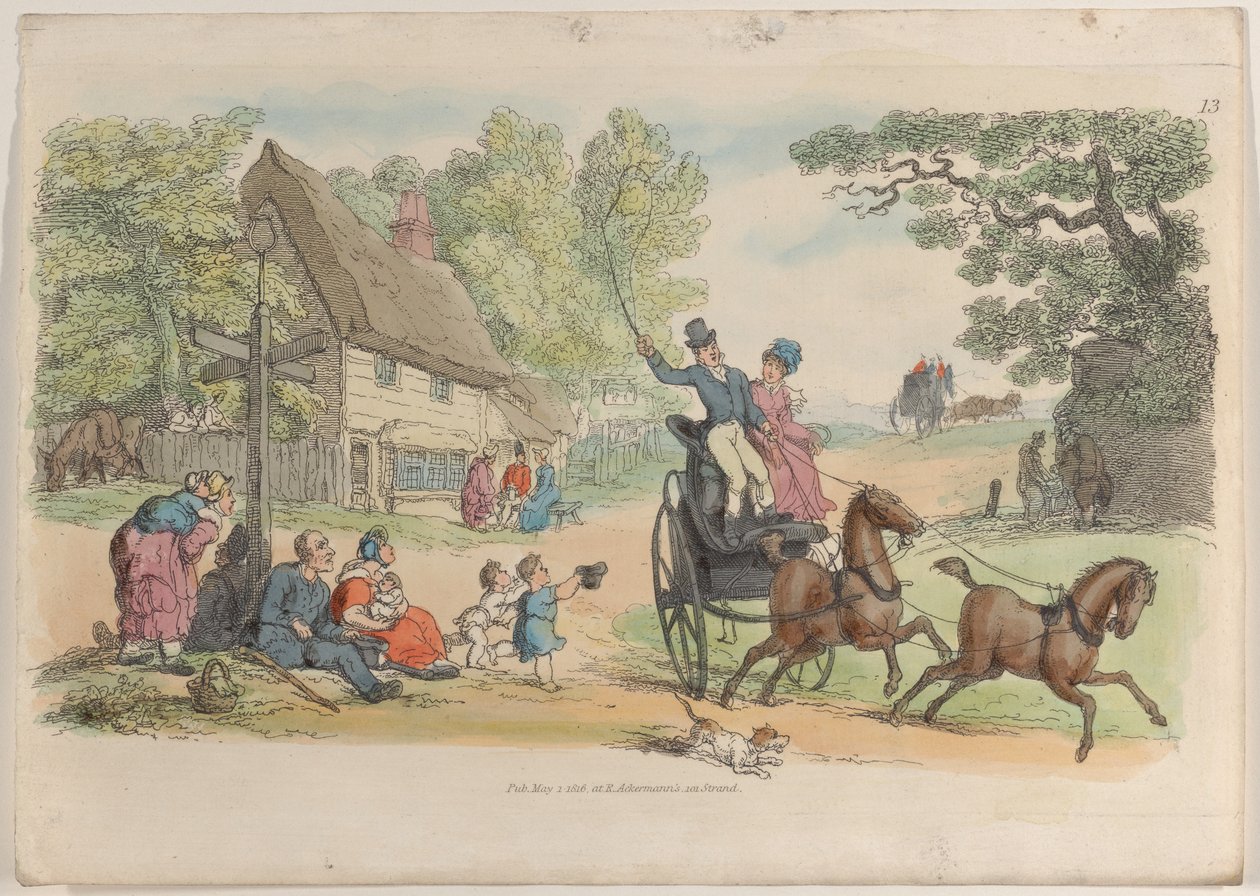 Planșa 13, din Lumea în miniatură, 1816., 1816. norvegiană av Thomas Rowlandson