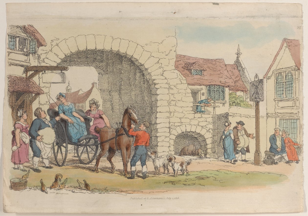 Plate 21, fra World in Miniature, 1816., 1816. av Thomas Rowlandson