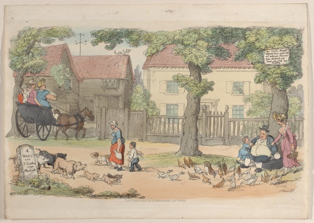 Plate 32, fra World in Miniature, 1816., 1816. av Thomas Rowlandson
