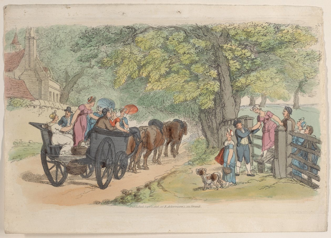 Plate 33, fra World in Miniature, 1816., 1816. av Thomas Rowlandson