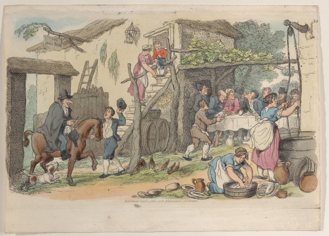 Plate 34, fra World in Miniature, 1816., 1816. av Thomas Rowlandson