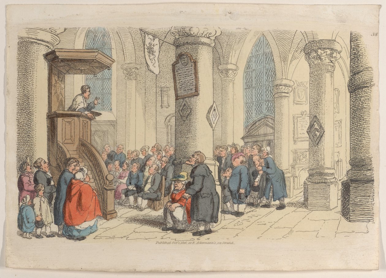 Plate 38, fra World in Miniature, 1816., 1816. av Thomas Rowlandson
