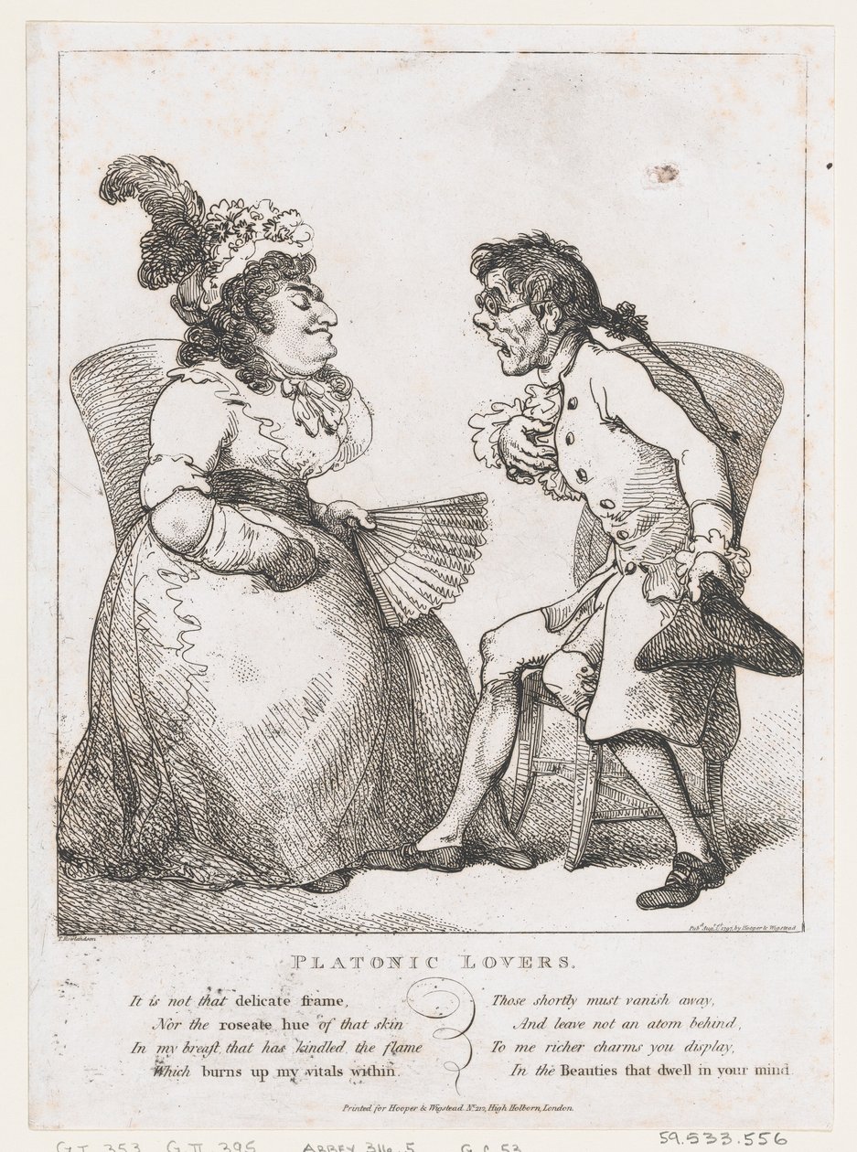 Platonske elskere, 1. august 1797., 1. august 1797. av Thomas Rowlandson