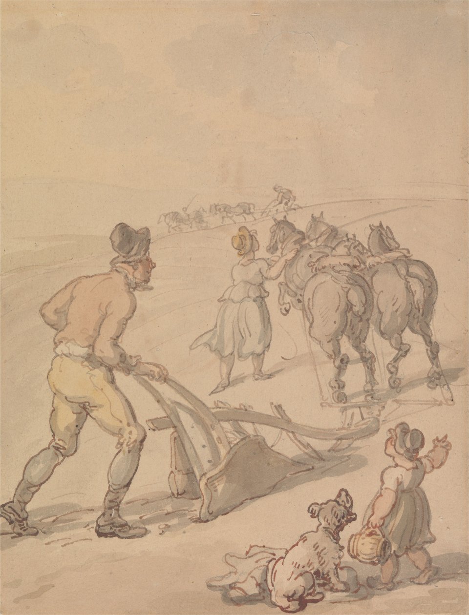 Pløying av Thomas Rowlandson