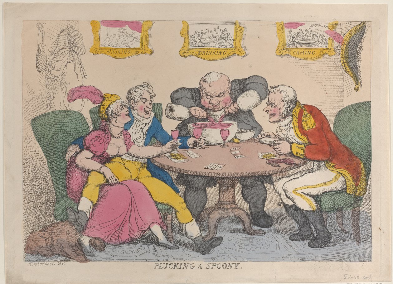 Plucking a Spoony, 28. februar 1812., 28. februar 1812. av Thomas Rowlandson