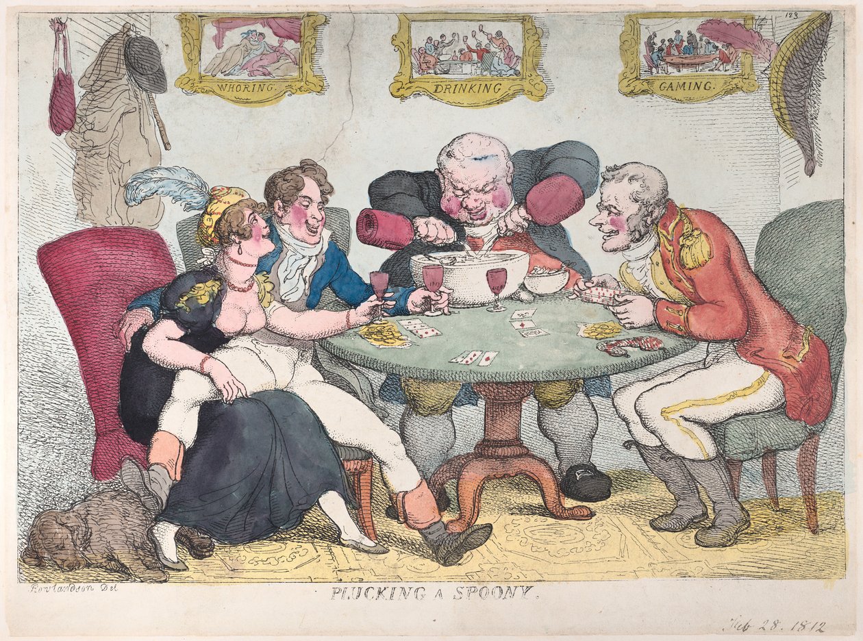 Plucking a Spoony, 28. februar 1812., 28. februar 1812. av Thomas Rowlandson
