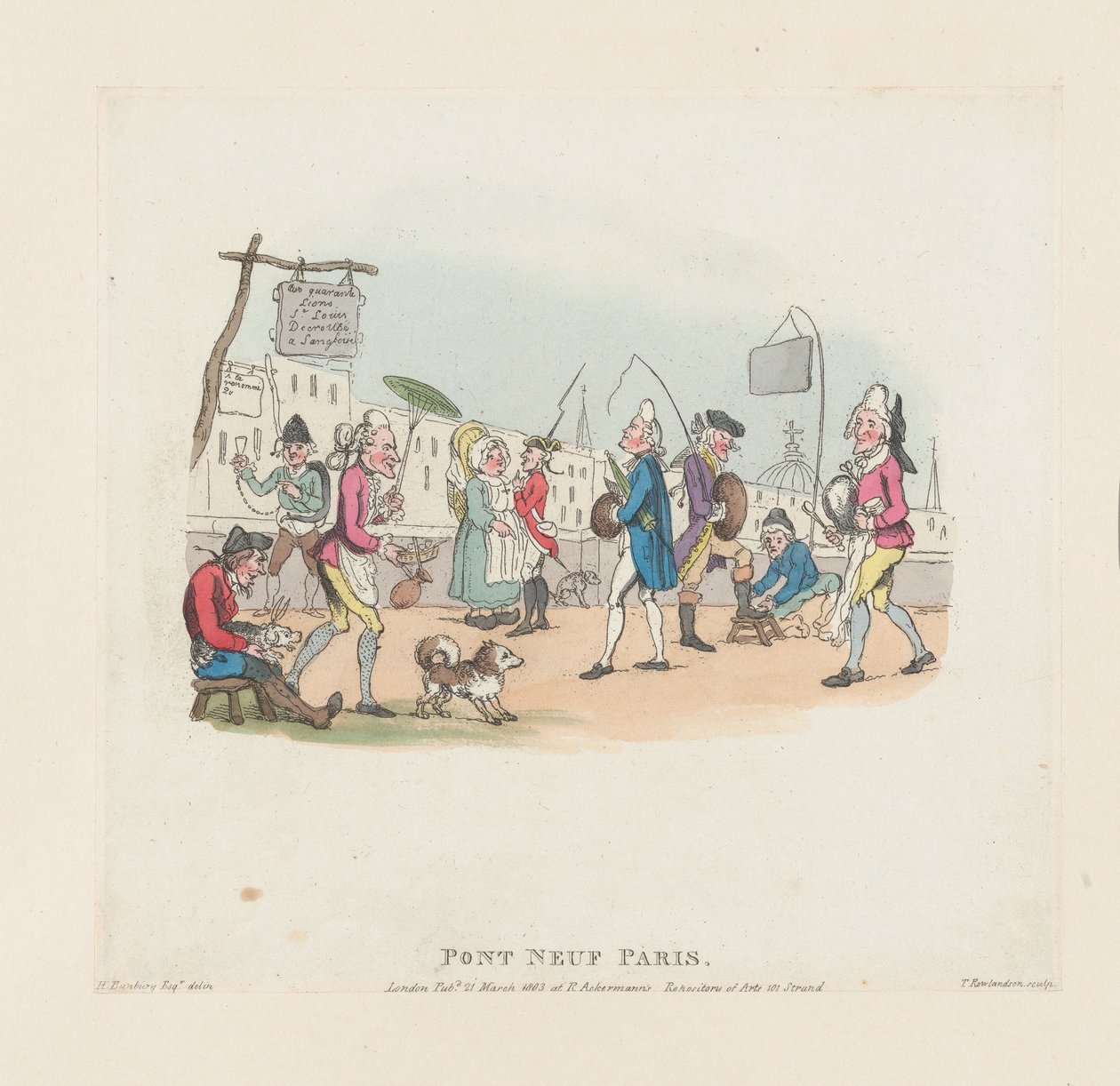 Pont Neuf, Paris, 1. mai 1803., 1. mai 1803. av Thomas Rowlandson