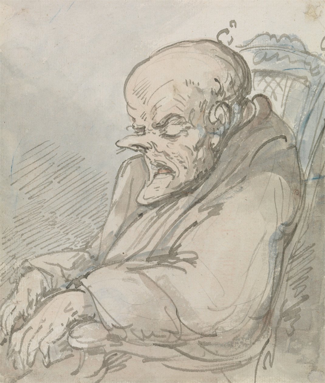 Portrett av en gammel mann av Thomas Rowlandson