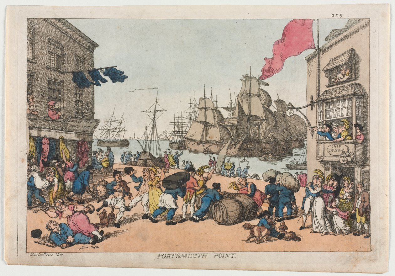 Portsmouth Point, 1814. av Thomas Rowlandson