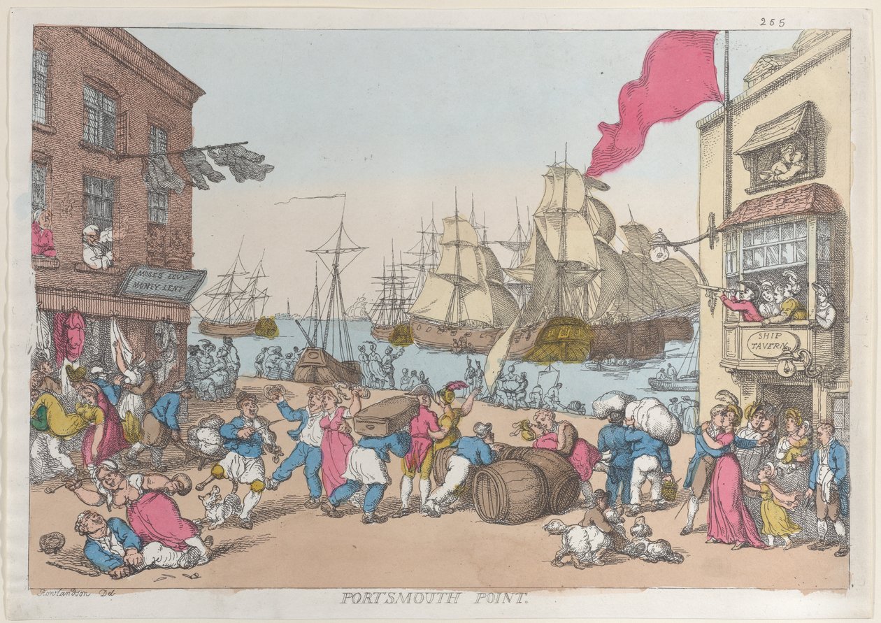 Portsmouth Point, 1814., 1814. av Thomas Rowlandson