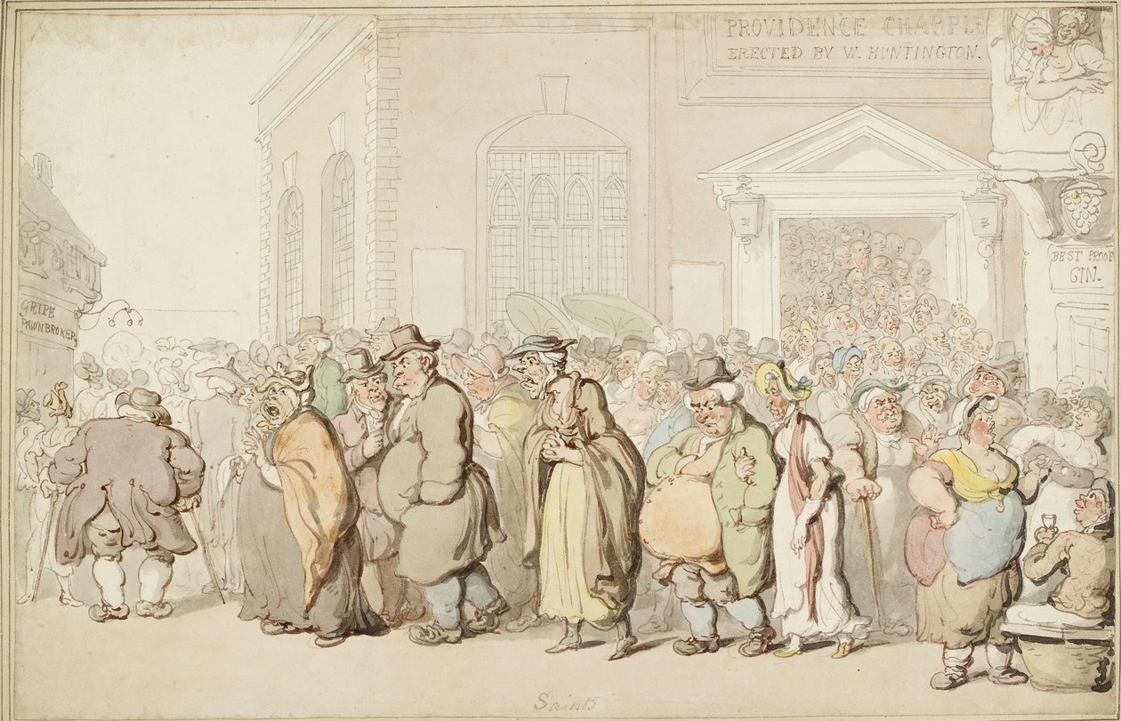 Providence Chapel, slutten av 1700-tallet av Thomas Rowlandson