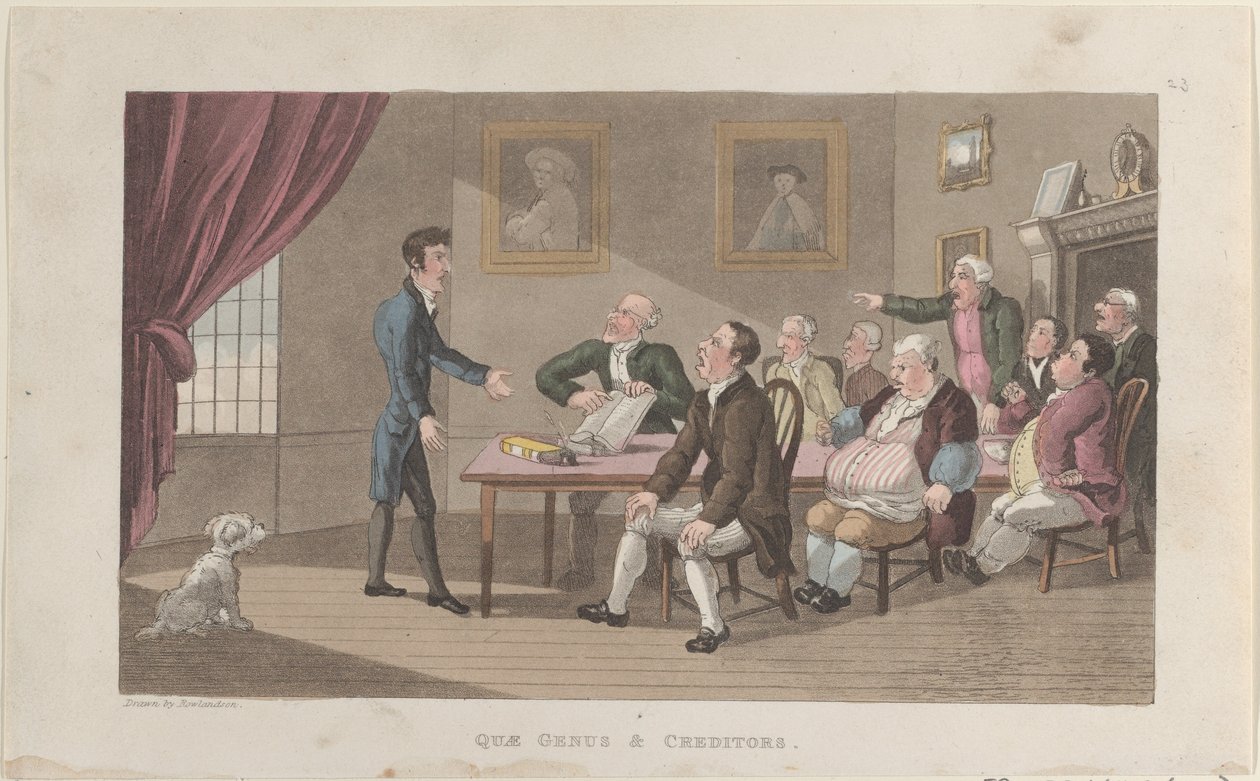 Historien om Johnny Quae Genus, The Little Fou..., 1. desember, av Thomas Rowlandson