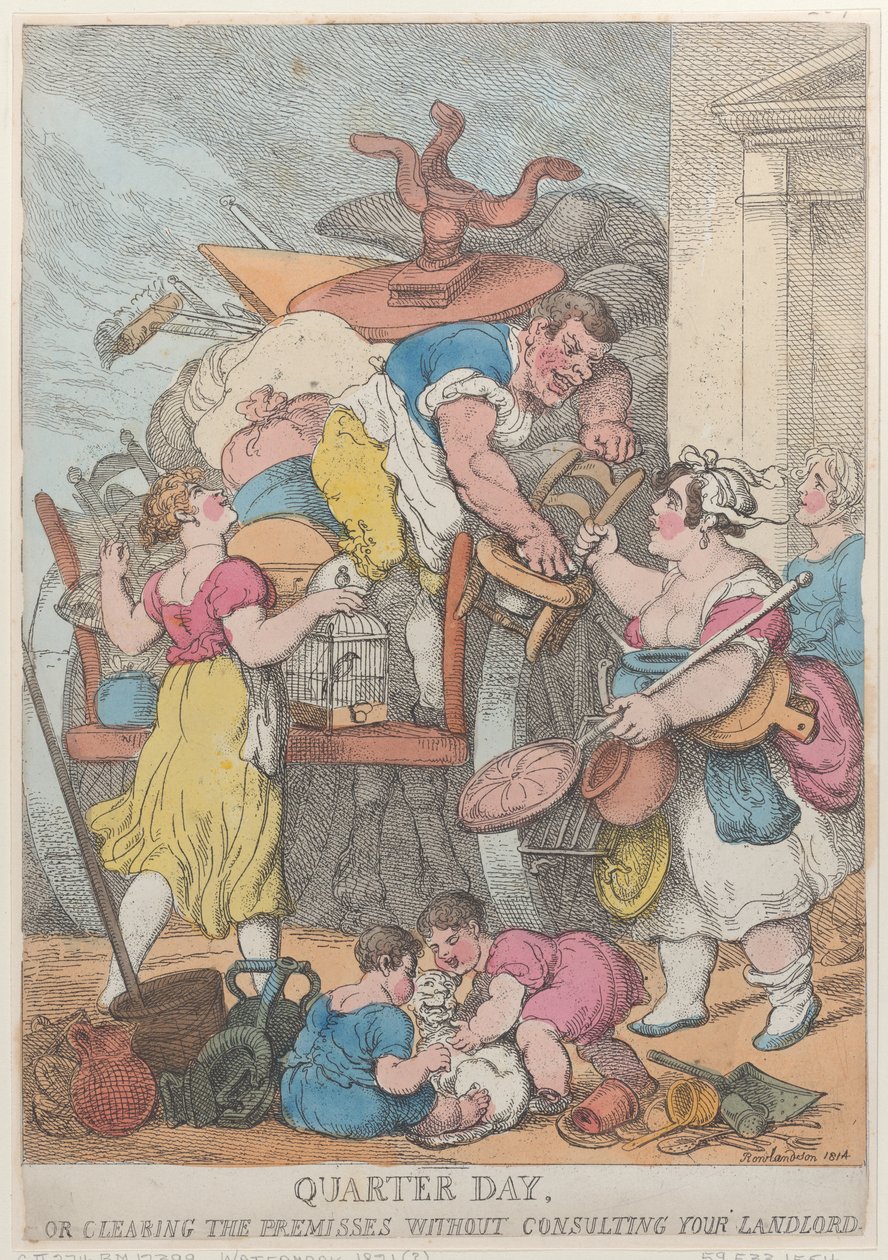 Kvartalsdag, eller hvordan du kan rydde ut av boligen uten å spørre utleieren av Thomas Rowlandson