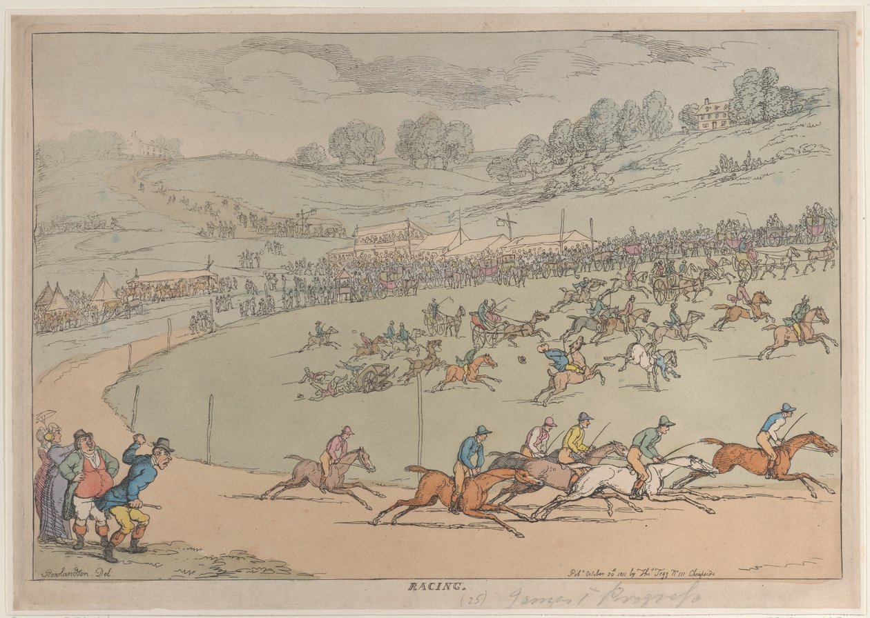 Racing, 20. oktober 1811., 20. oktober 1811. av Thomas Rowlandson