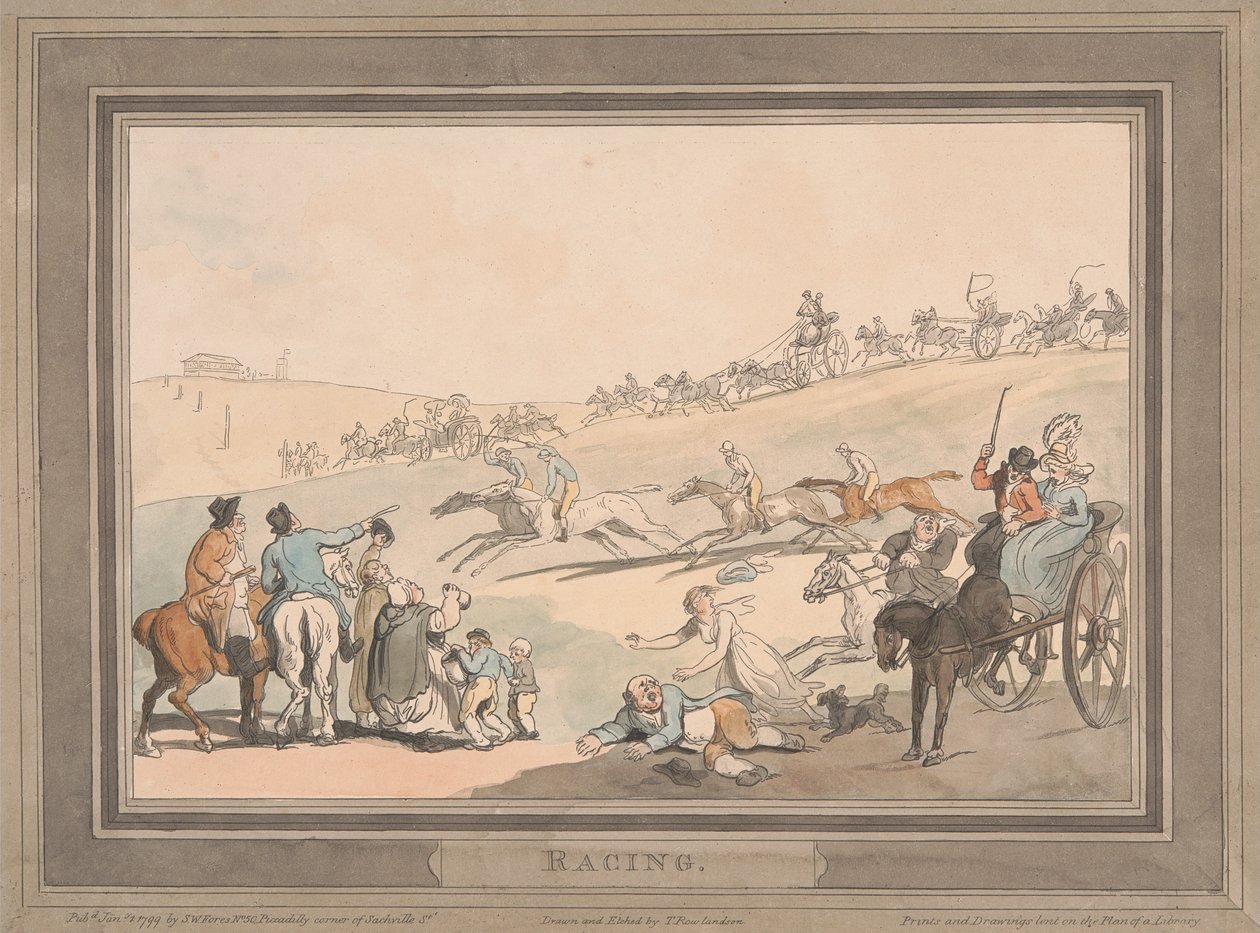 Racing [sett med seks]: 1. Racing av Thomas Rowlandson