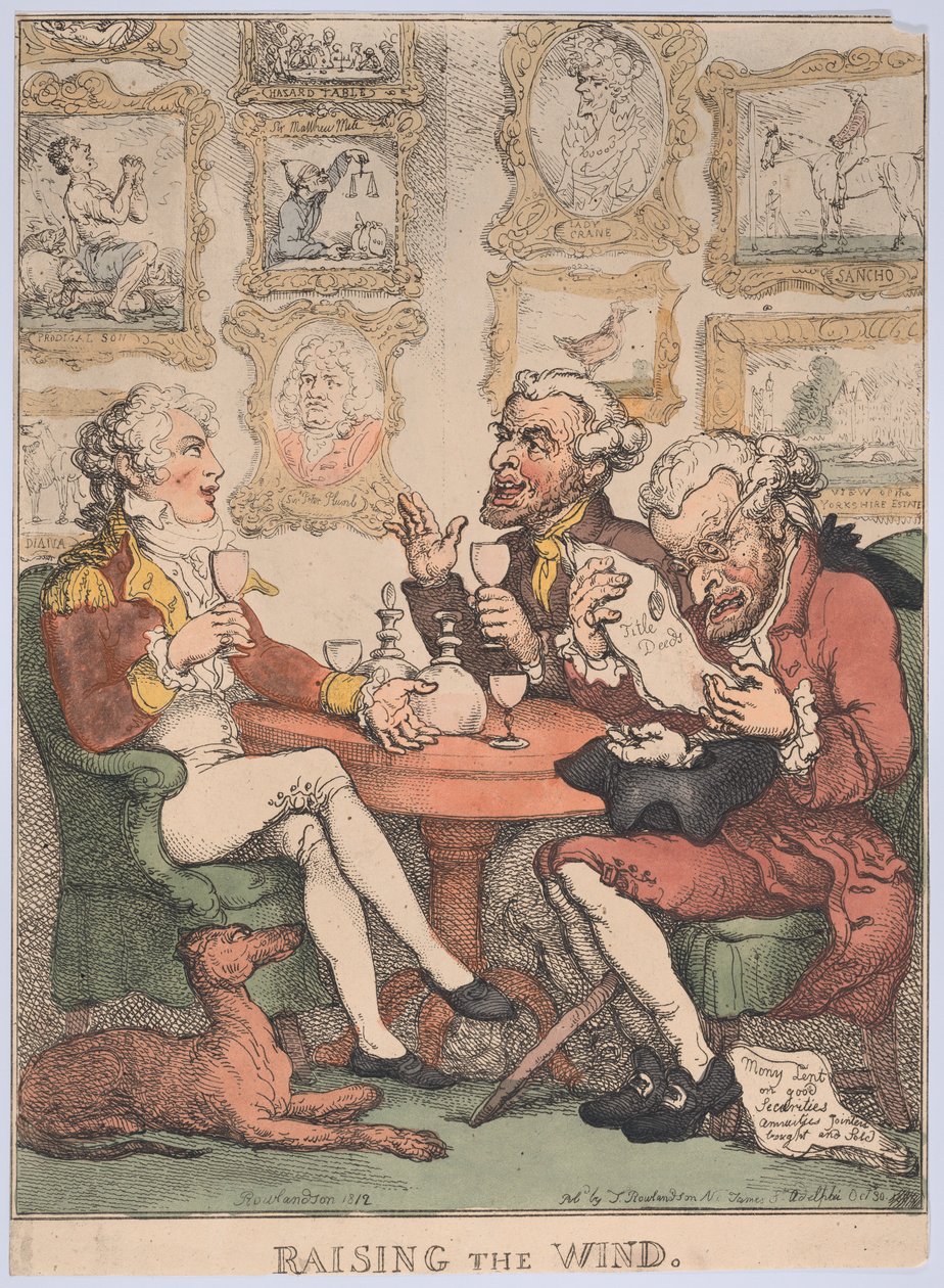 Raising the Wind, 1805-12., 1805-12. av Thomas Rowlandson