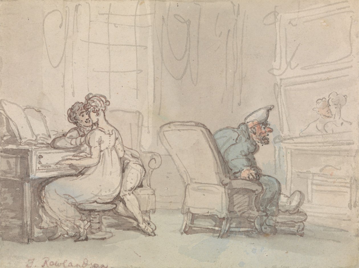 Refleksjoner, eller musikktimen av Thomas Rowlandson