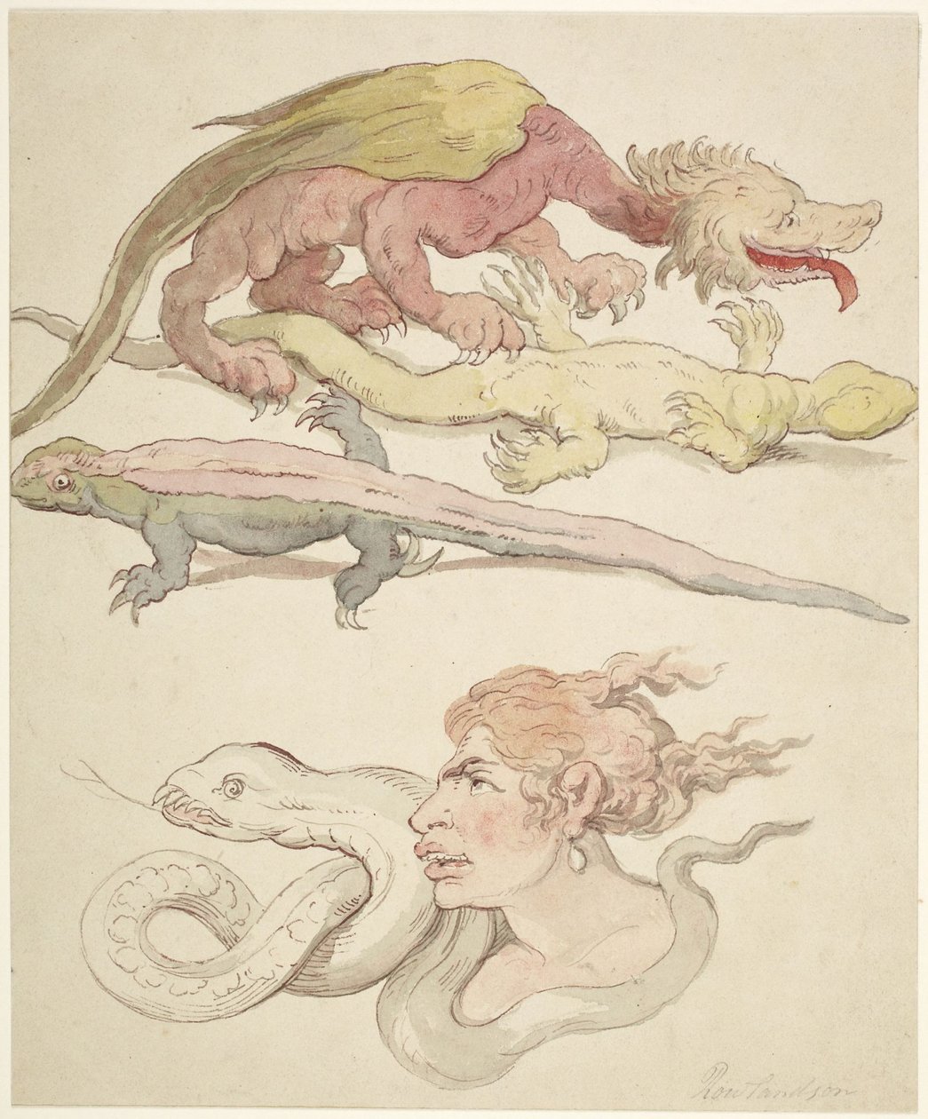 Reptiler av Thomas Rowlandson