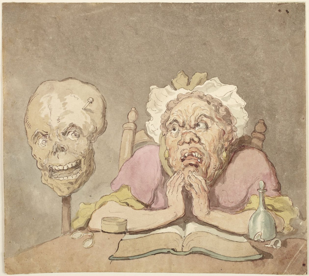 Konsekvensene av umådeholdenhet eller memento mori av Thomas Rowlandson