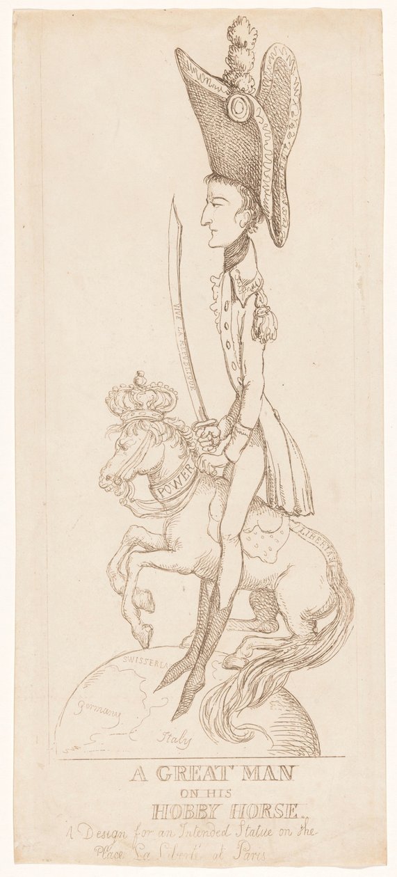 Ridestatu av Napoleon, 1804 av Thomas Rowlandson