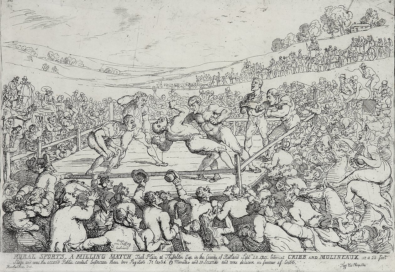 Rural Sports - A Milling Match, 28. september av Thomas Rowlandson