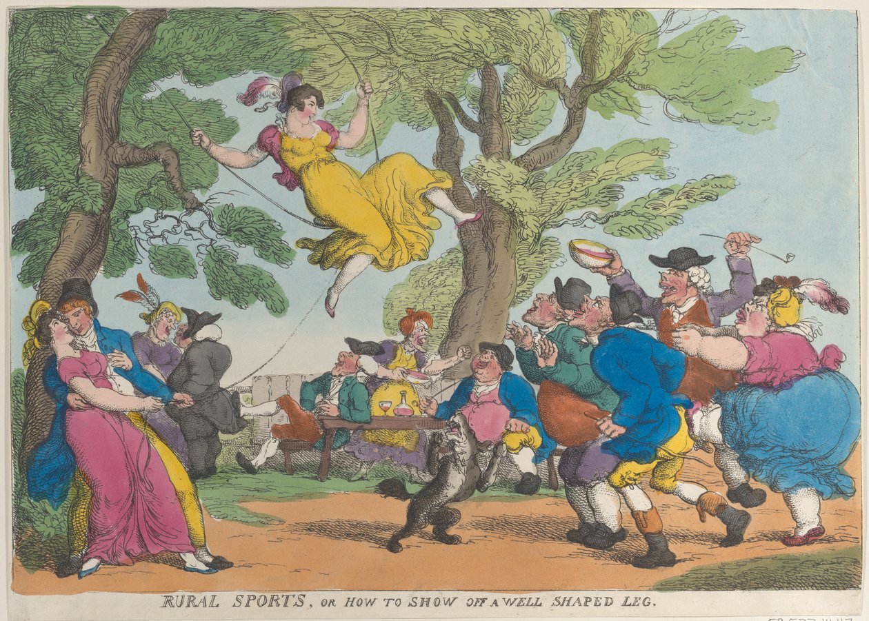 Landlig sport, eller hvordan vise frem et velformet ben, oktober 1811., oktober 1811. av Thomas Rowlandson