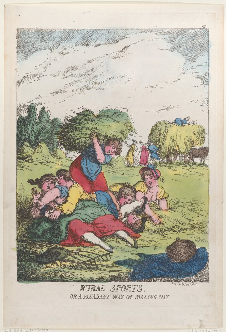 Landlig idrett, eller en hyggelig måte å lage høy på av Thomas Rowlandson