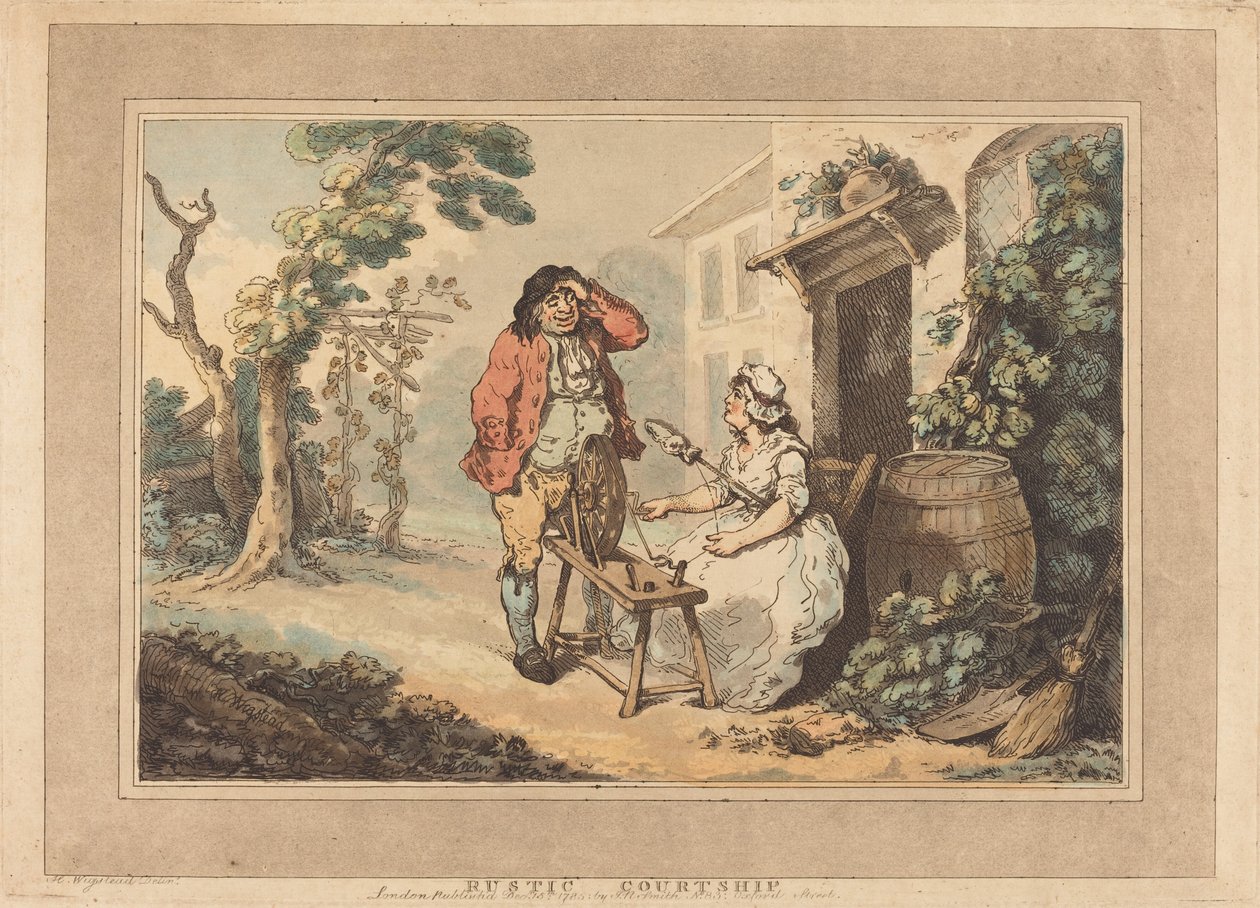 Rustikk frieri av Thomas Rowlandson