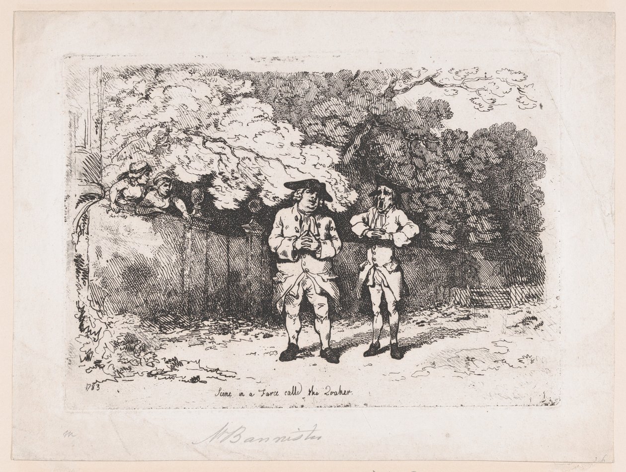 Scene i en farse kalt The Quaker, 22. desember 1783., 22. desember 1783. av Thomas Rowlandson