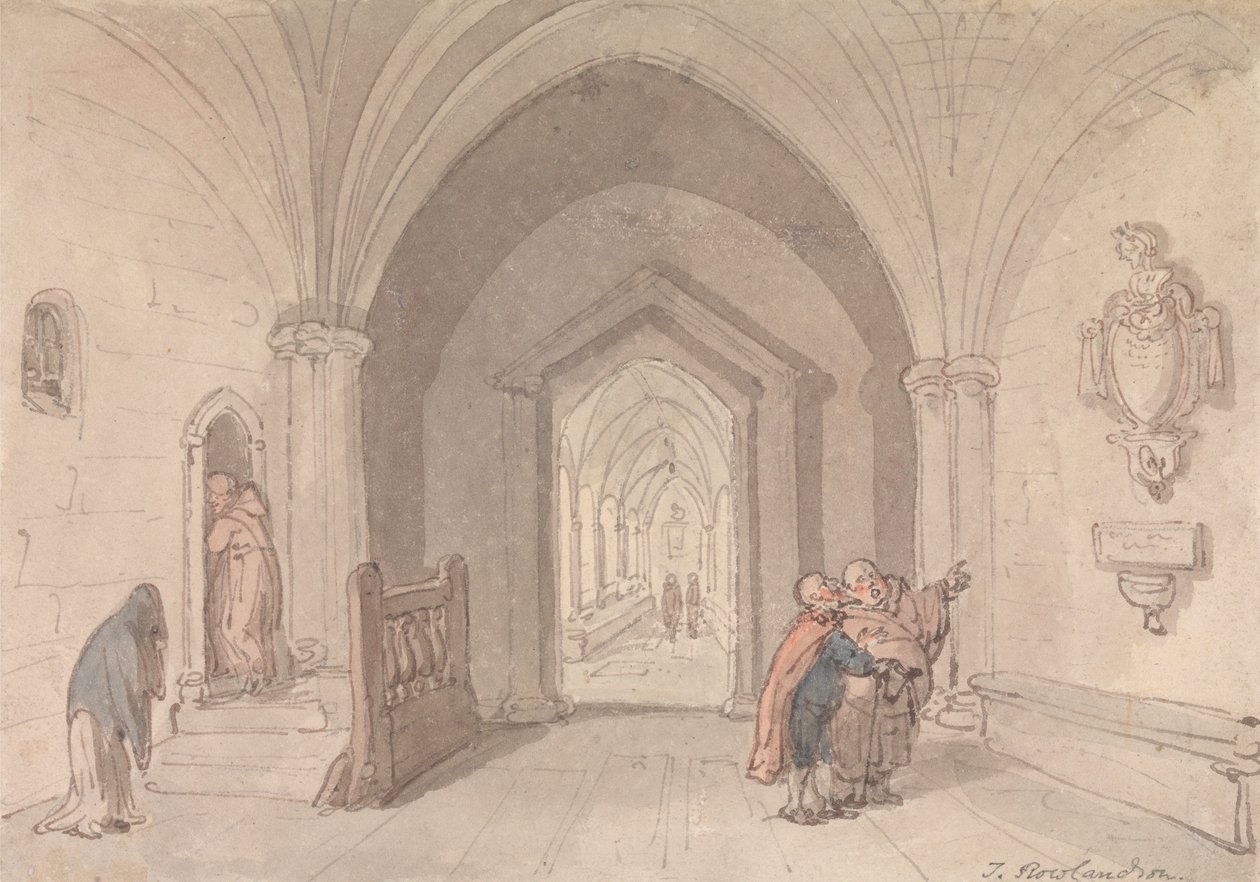 Scene i et kloster av Thomas Rowlandson