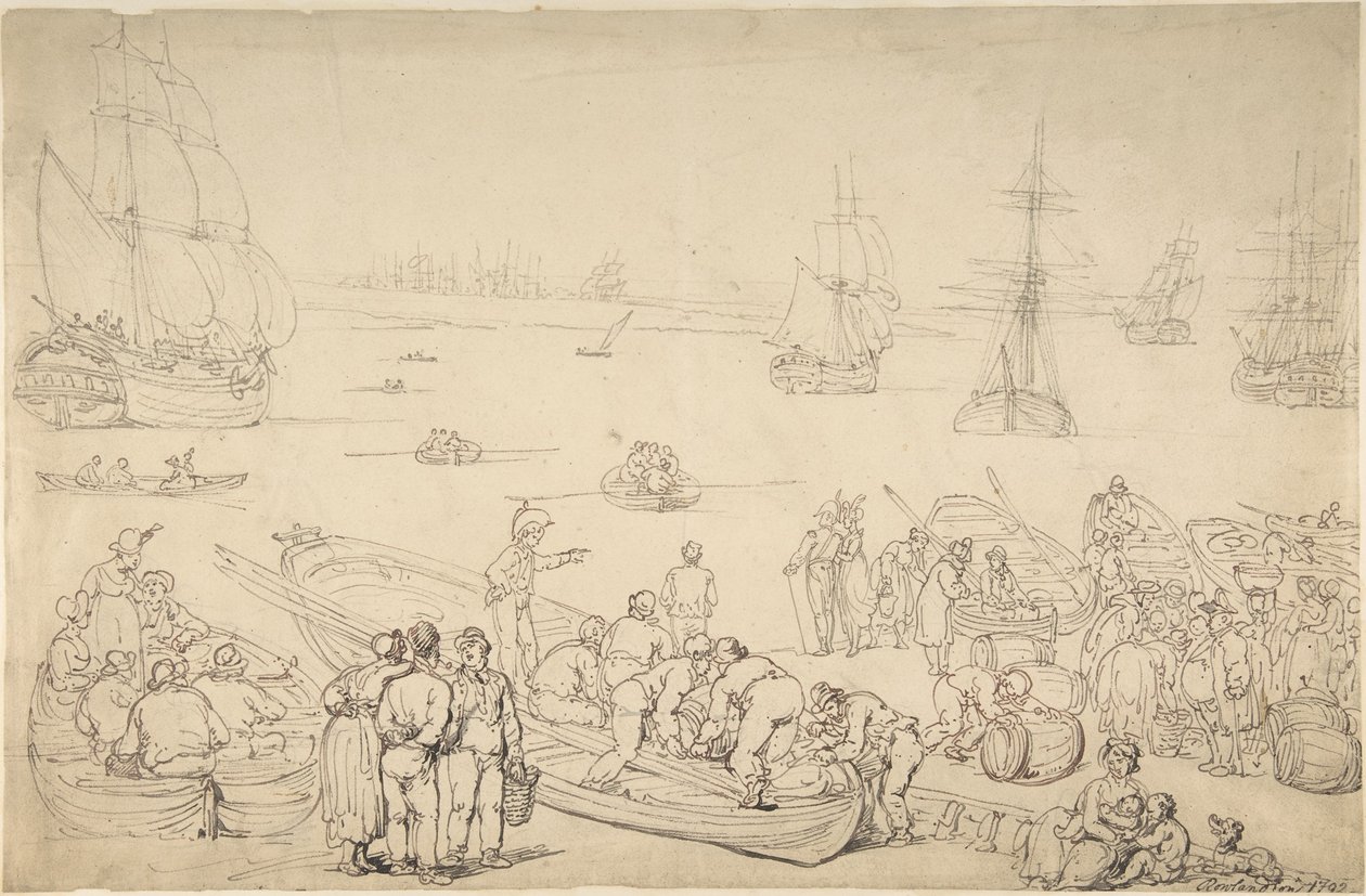 Havn av Thomas Rowlandson