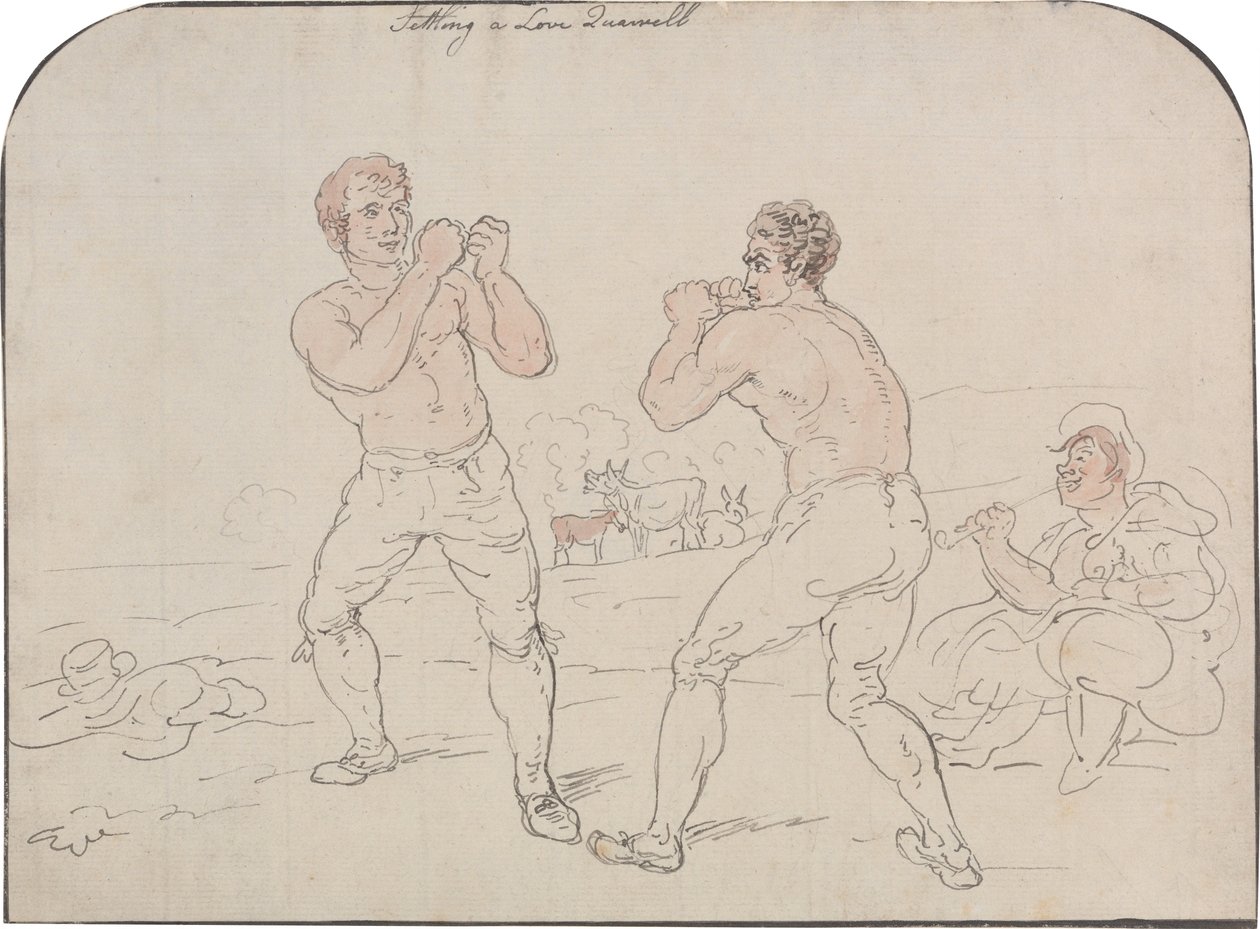 Å løse en kjærlighetskrangel av Thomas Rowlandson