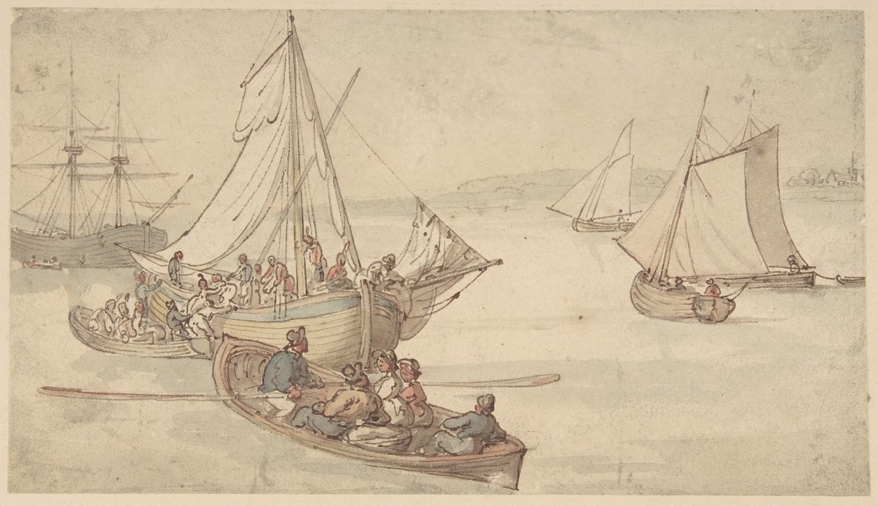 Skip og sjømenn av Thomas Rowlandson