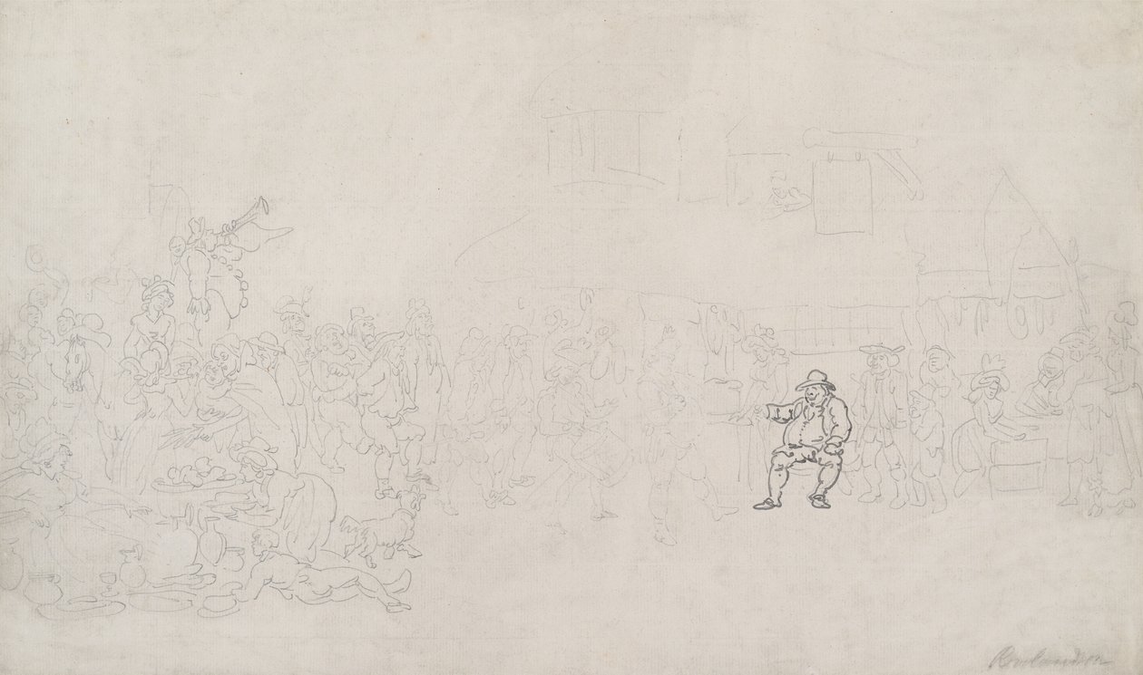 Skisse til «The Recruiter» av Thomas Rowlandson