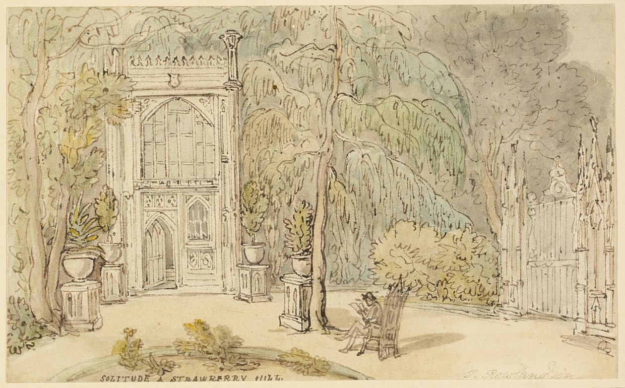 Ensomhet ved Strawberry Hill av Thomas Rowlandson