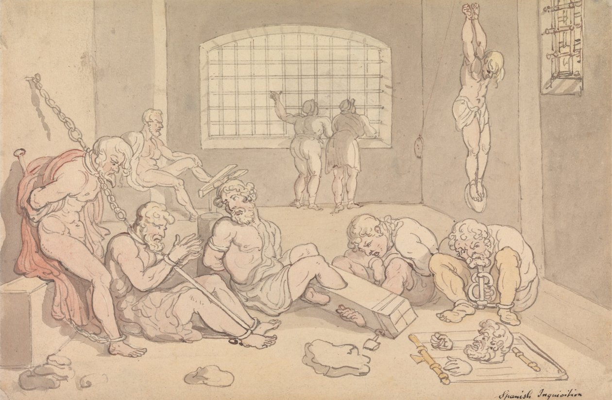 Den spanske inkvisisjonen av Thomas Rowlandson