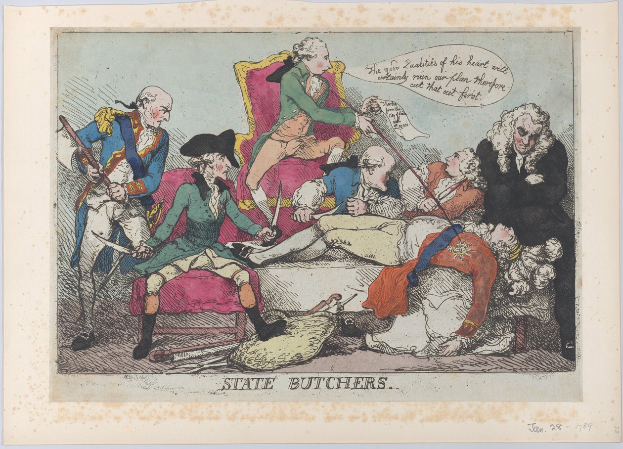 Statens slaktere, 28. januar 1789., 28. januar 1789. av Thomas Rowlandson
