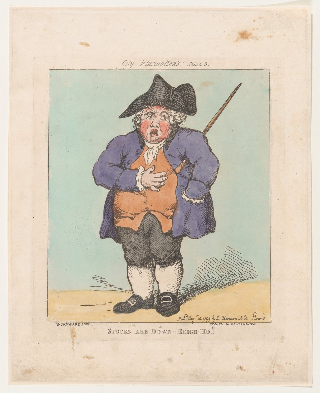 Aksjene er nede- Heigh-Ho!!, 10. august 1799., 10. august 1799. av Thomas Rowlandson