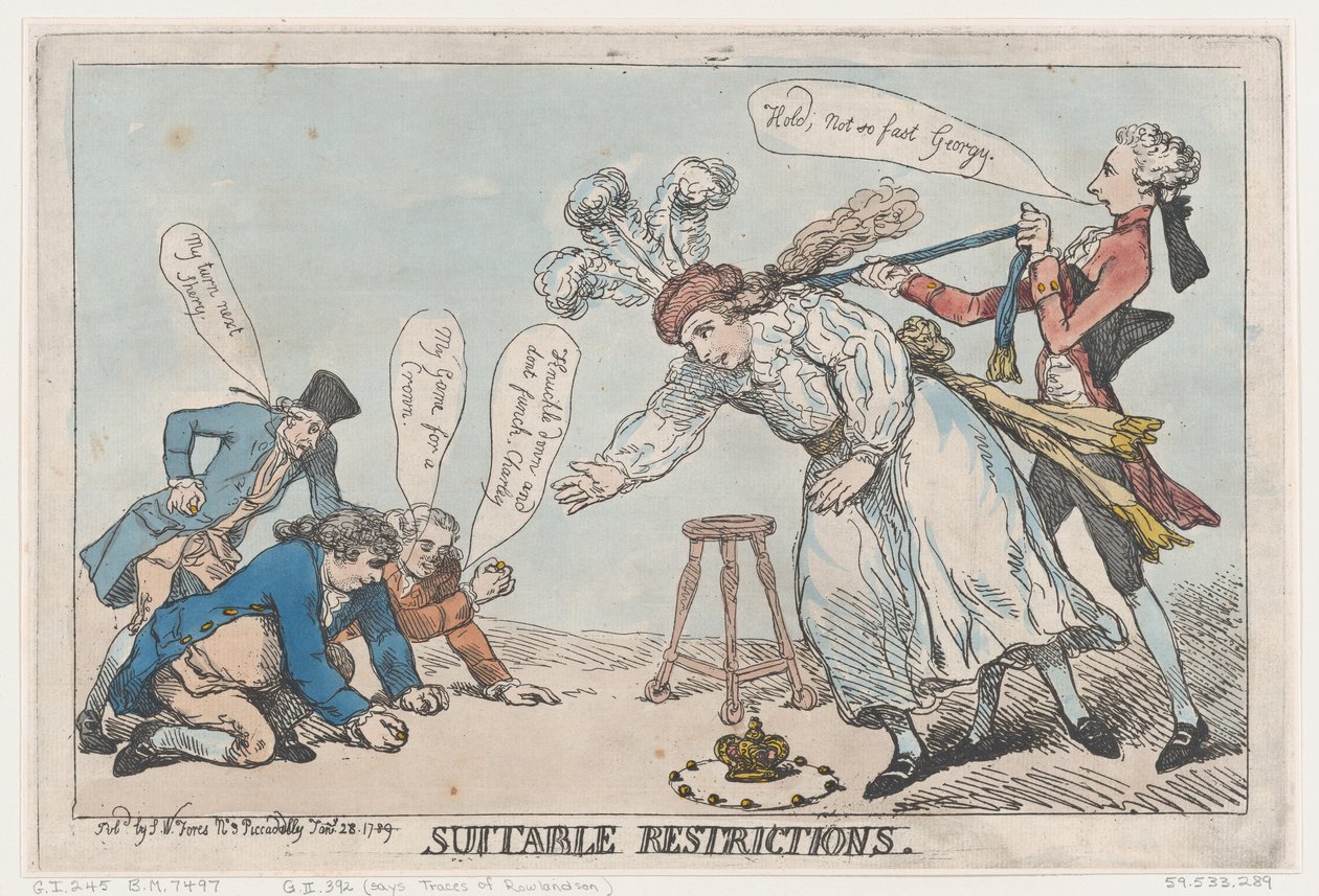 Passende begrensninger, 28. januar 1789., 28. januar 1789. av Thomas Rowlandson