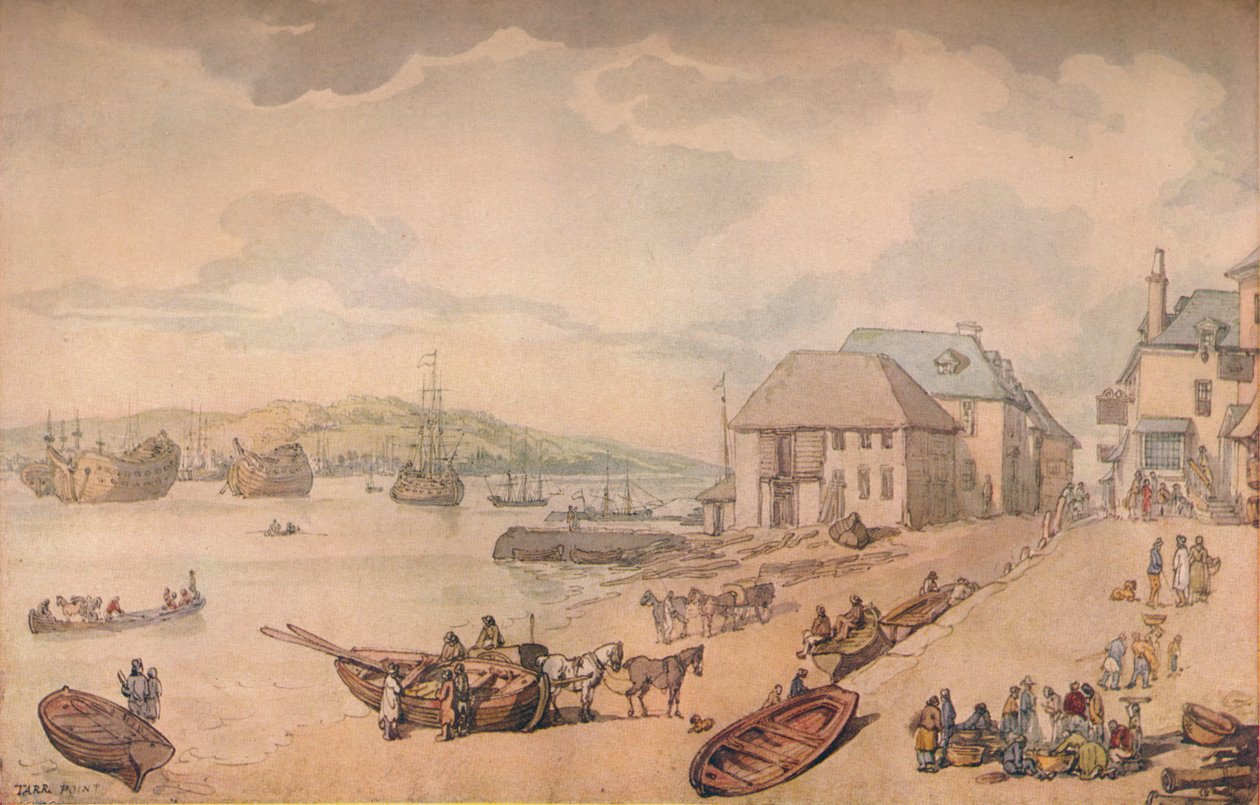 Tarr Point Torpoint, Plymouth, 1700-tallet av Thomas Rowlandson