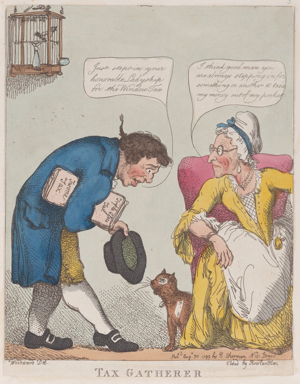 Skatteinnkrever, 30. august 1799., 30. august 1799. av Thomas Rowlandson