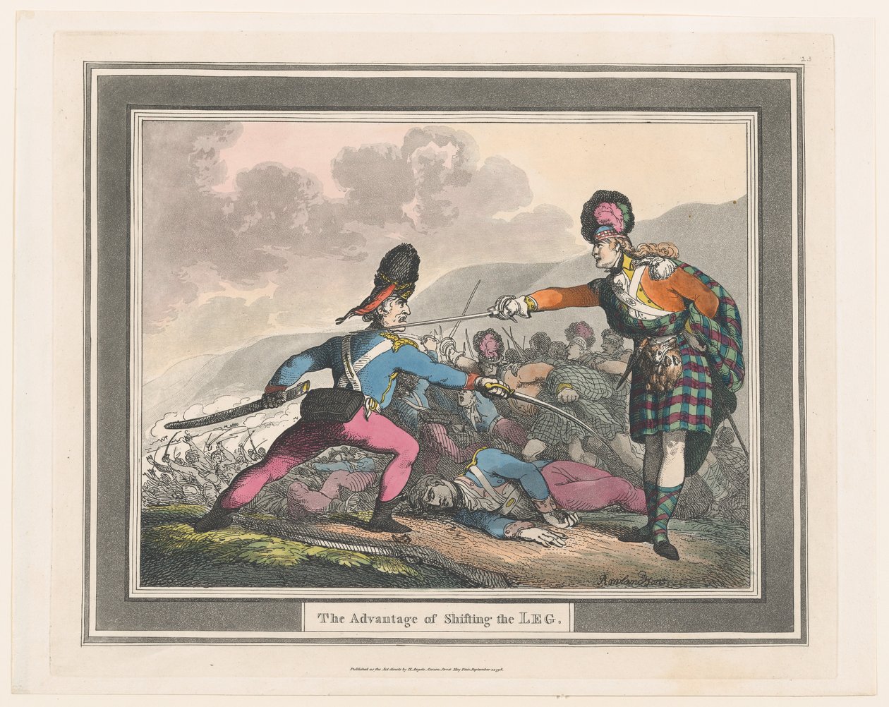 Fordelen med å skifte benet, september 1798., september 1798. av Thomas Rowlandson
