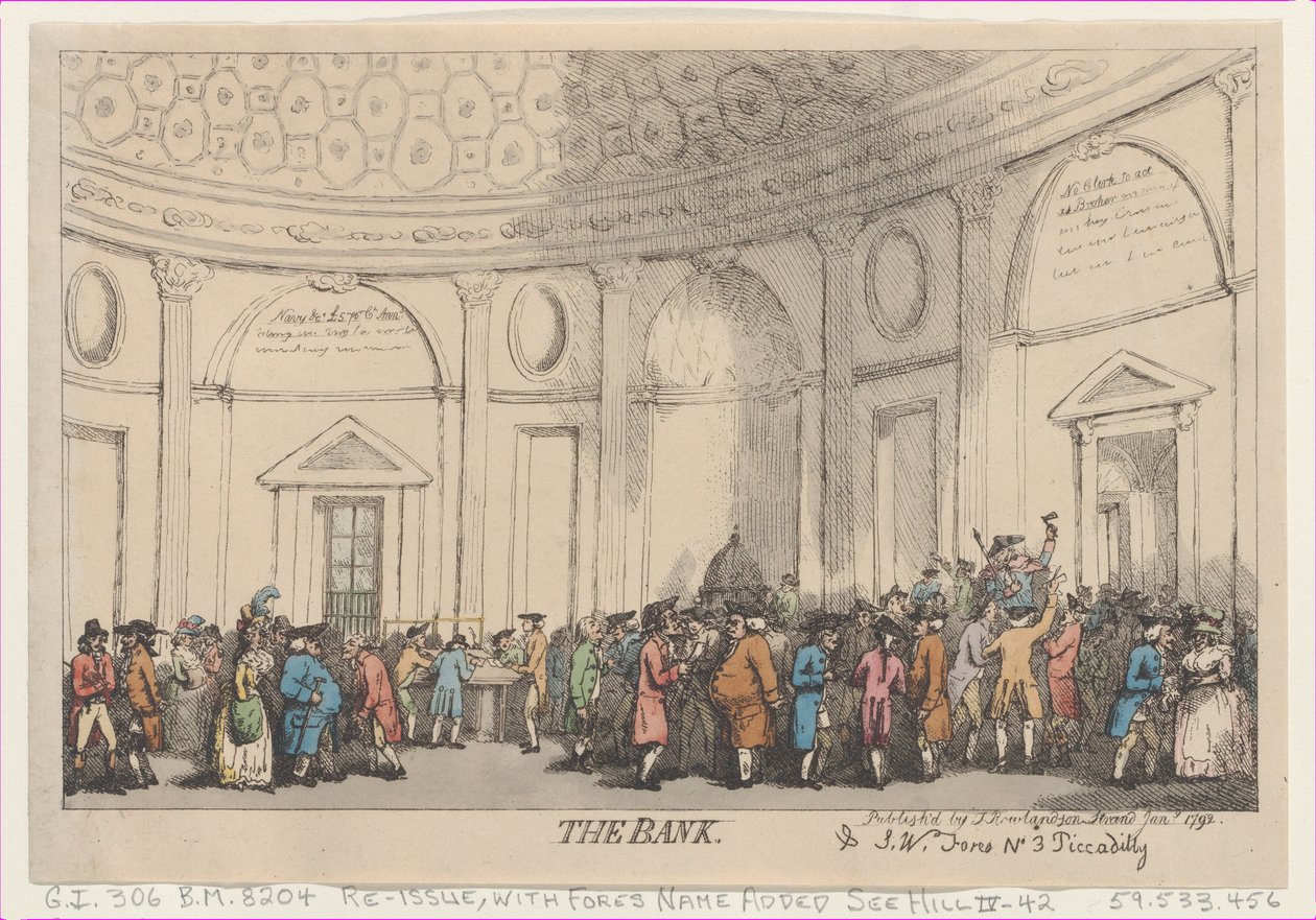Banken, januar 1792., januar 1792. av Thomas Rowlandson