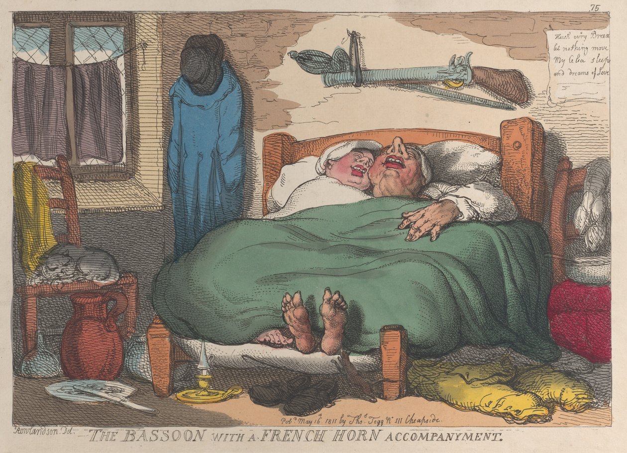 Fagotten med akkompagnement av fransk horn, 16. mai 1811., 16. mai 1811. av Thomas Rowlandson