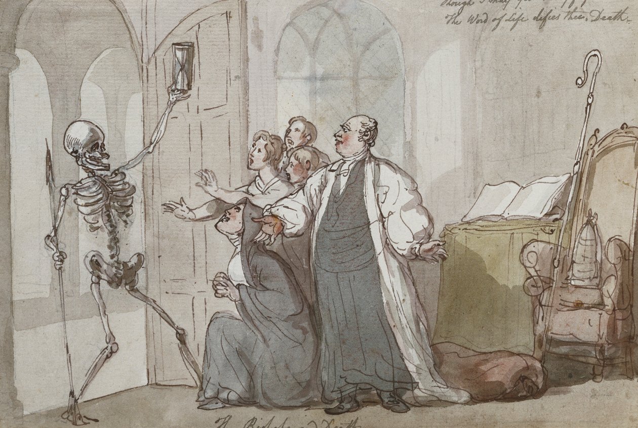 Biskopen og døden av Thomas Rowlandson
