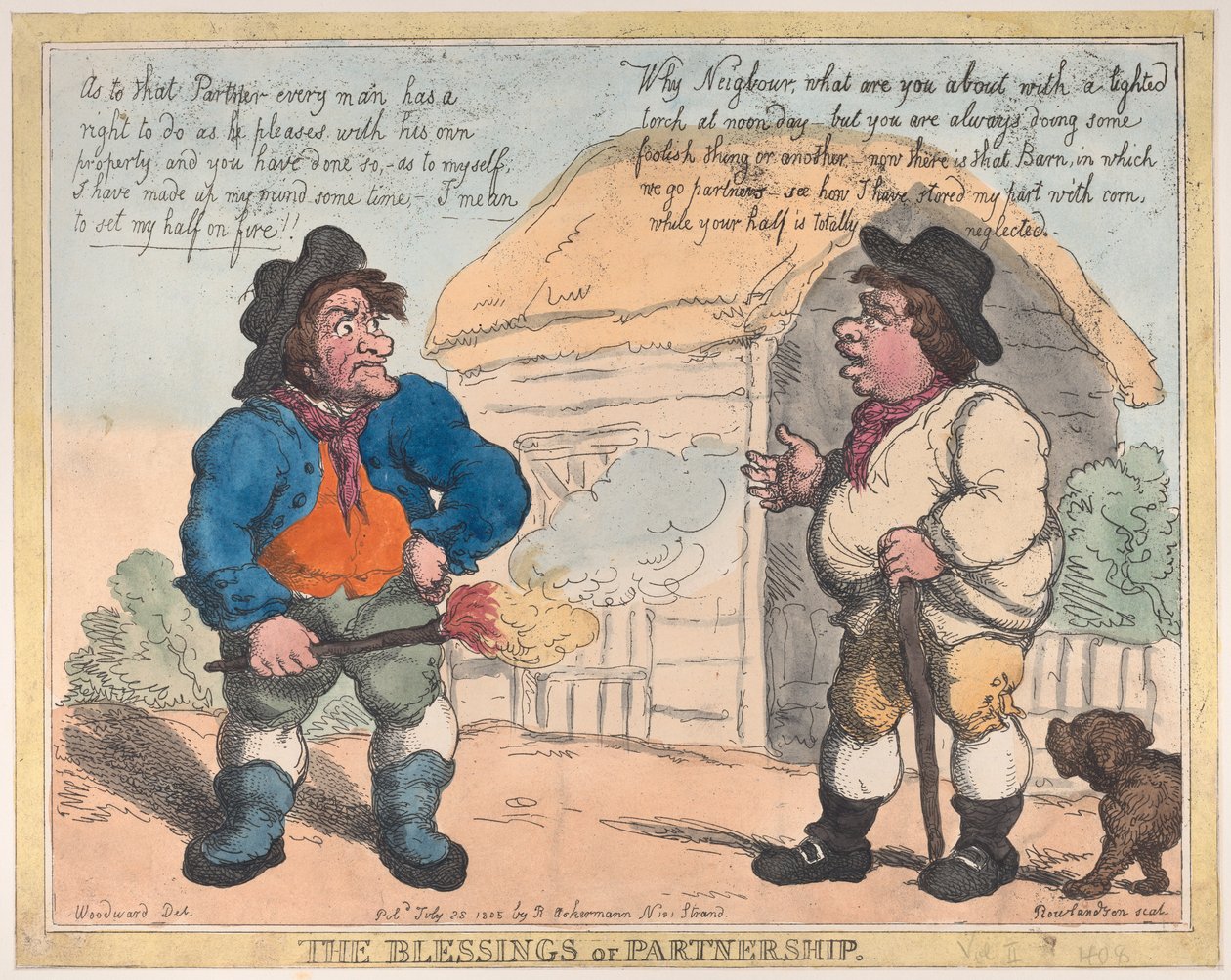 Partnerskapets velsignelser, 28. juli 1805., 28. juli 1805. av Thomas Rowlandson